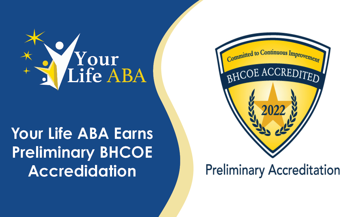 Blog title on left with Your Life ABA logo, Accreditation symbol on right